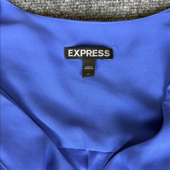 Express Blue Ruffled Jumpsuit - Picture 2 of 10